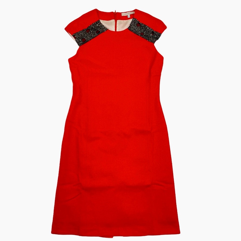Mignon Doo Vintage Retro Orange Knit Dress XS